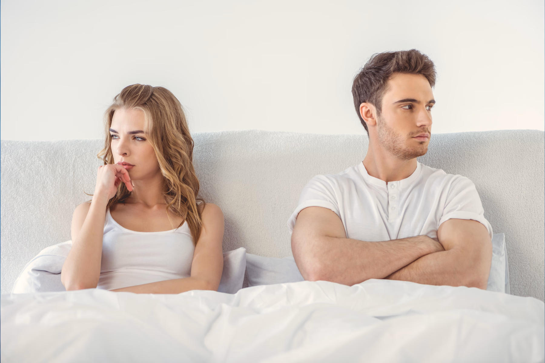 Ein Paar, das sexuell unzufrieden ist